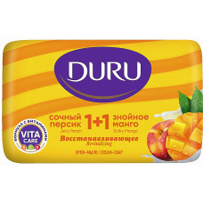 Мыло DURU 1+1 Сочный персик и знойне манго 80 г (47689)