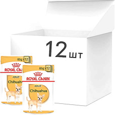 Упаковка полнорационного влажного корма для собак породы чихуахуа Royal Canin Chihuahua Adult 0.085 кг x 12 шт.