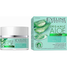 Гель для лица Eveline Cosmetics Organic Aloe+Collagen Увлажняюще-матирующий для нормальной и комбинированной кожи 50 мл (40666)