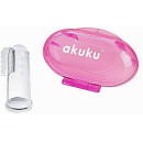 Зубная щетка-массажер Akuku силиконовая в розовом чехле (45882)
