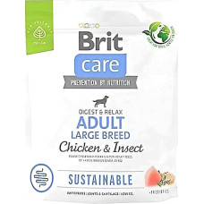 Brit Care Dog sustainable Adult Large для взрослых собак больших пород с курицей и насекомыми 1 кг