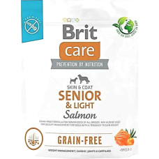 Brit Care Dog Grain-free Senior Light - Сухой беззерновой корм с лососем для пожилых собак всех пород 1 кг