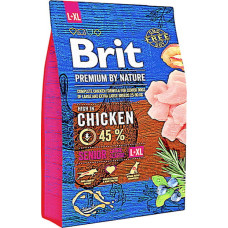 Сухой корм для пожилых собак крупных и гигантских пород Brit Premium Senior L+XL со вкусом курицы 3 кг