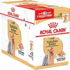 Промо набор Влажный корм для взрослых собак Royal Canin YORKSHIRE ADULT 9+3 0.085 кг x 12 шт