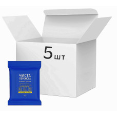Упаковка влажных полотенец Чиста Перемога Антибактериальных 5 пачек по 8 шт. (50381)
