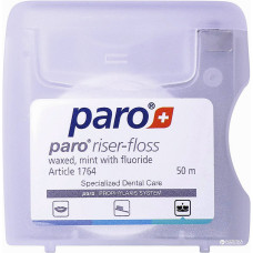 Зубная нить Paro Swiss riser-floss вощеная с мятой и фторидом 50 м (44982)