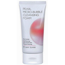 Мягкая пенка для умывания с жемчугом May Island Pearl Micro-Bubble Cleansing Foam 120 мл (43505)
