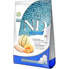 Беззерновой сухой корм Farmina N&D Grain Free OCEAN PUMPKIN для щенков средних и больших пород с треской и дыней 2.5 кг