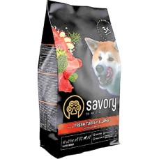 Savory Large Breeds rich in Fresh Turkey Lamb Сухой корм для собак крупных пород со свежим мясом индейки и