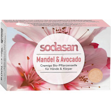 Органическое увлажняющее крем-мыло для лица и тела Sodasan Миндаль-Авокадо 100 г (49750)