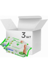 Упаковка влажных салфеток Naturelle Antibacterial с экстрактом листьев подорожника 3 пачки по 120 шт. (50388)