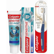 Набор Colgate Зубная паста Sensitive Pro-Relief Восстановление 75 мл + Зубная щетка Easy Comfort Средняя (46415)