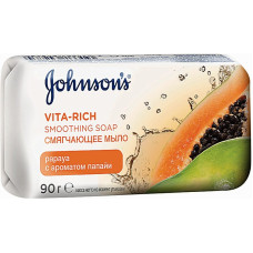 Мыло Johnson’s Vita Rich Смягчающее с экстрактом папайи 90 г (48344)