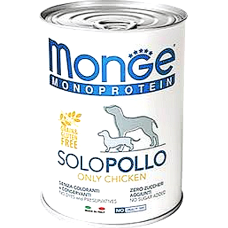 Влажный корм для собак Monge Dog Solo 100% курица 400 г