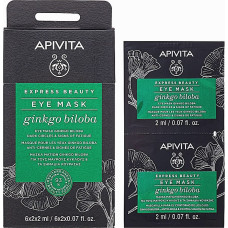 Маска для кожи вокруг глаз Apivita Express Beauty с гинкго билоба Против темных кругов и признаков усталости 2 шт. х 2 мл (41716)