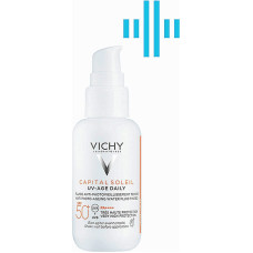 Солнцезащитный невесомый флюид Vichy Capital Soleil против признаков фотостарения кожи лица с универсальным тонирующим пигментом SPF 50+ 40 мл (51467)