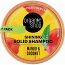 Твердый шампунь для сияния волос Organic Shop Манго и кокос против жирного блеска 60 мл (39346)