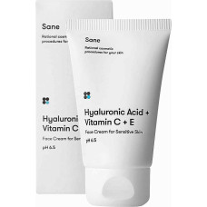 Крем для чувствительной кожи лица Sane с гиалуроновой кислотой, витамином С и Е 40 мл (41416)