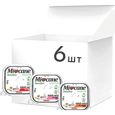 Упаковка монопротеиновых консервов для собак Morando MioCane Sensitive Monoprotein ассорти - говядина, прошутто, индейка 150 г по 2 шт
