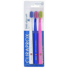 Набор Зубных щеток Curaprox CS 5460 Ultra Soft ультра-мягкая Белая + Синяя + Розовая 3 шт. (45964)