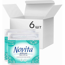 Упаковка ватных палочек Novita Delicate 6 пачек по 100 шт. (50480)