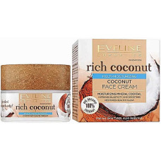 Увлажняющий крем для лица Eveline Cosmetics Rich Coconut Face Cream Обогащенный кокосовым маслом 50 мл (40656)