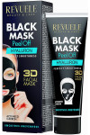 Черная маска-пленка для лица Revuele Black Mask Peel Off Hyaluron с гиалуроновой кислотой 80 мл (42319)
