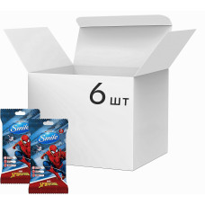 Упаковка влажных салфеток Smile Marvel Человек Паук антибактериальных 6 упаковок по 15 шт. (50374)
