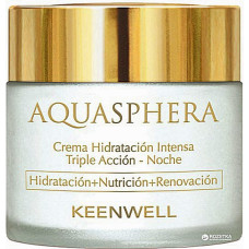 Ночной крем тройного действия Keenwell Aquasphera Интенсивно увлажняющий для нормальной и сухой кожи 80 мл (41019)