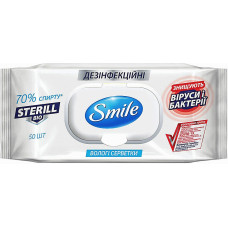 Дезинфецирующие влажные салфетки Smile Sterill Bio с клапаном 50 шт. (50378)
