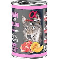 Влажный корм для взрослых собак Alpha Spirit Ham with Melon со свининой и дыней 400 г