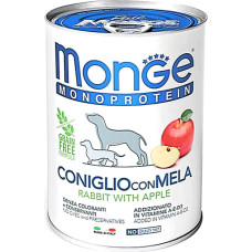 Влажный корм для собак Monge Dog Fruit Monoprotein кролик с яблоками 400 г