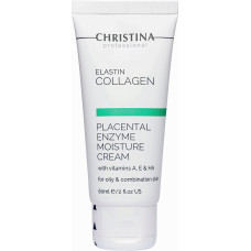 Увлажняющий крем для жирной кожи Christina Elastin Collagen Placental Enzyme Moisture Cream with Vitamins A, E HA 60 мл (40348)