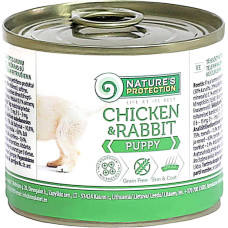 Влажный корм для щенков Nature's Protection Puppy chicken & rabbit с курицей и кроликом 200 г