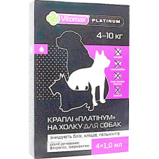 Капли на холку Vitomax Platinum для средних пород собак 4-10 кг 4х1мл