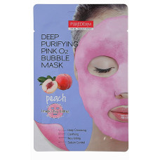Глубокоочищающая пенящаяся маска Purederm Персик Deep Purifying Pink O2 Bubble Mask Peach 25 г (42293)