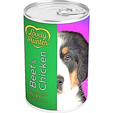 Влажный корм для щенков с говядиной и курицей Lovely Hunter Puppy Beef and Chicken 400 г