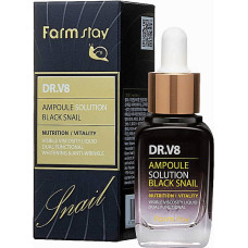 Сыворотка для лица FarmStay Dr-V8 Ampoule Solution Black Snail Ампульная с муцином черной улитки 30 мл (43922)