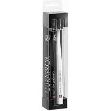 Набор зубных щеток Curaprox White is Black Duo Ultrasoft Ультра-мягкие d 0.10 мм (45975)