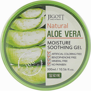 Универсальный гель Jigott Natural Aloe Vera Moisture Soothing Gel с экстрактом алоэ 300 мл 