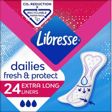 Ежедневные прокладки Libresse Dailies Fresh Extra Long Удлиненные 24 шт. (50498)