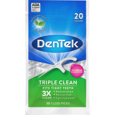 Флосс-зубочистки DenTek Тройное очищение 20 шт. (44943)