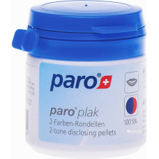 Двухцветные подушечки для индикации зубного налета Paro Swiss plak 2-tone disclosing pellets 100 шт. (46712)
