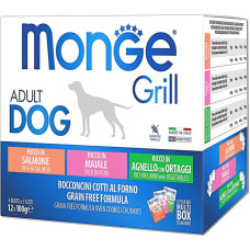 Влажный корм для собак Monge dog корм grill mix лосось ягненок свинина 1.2 кг