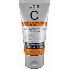 Солнцезащитный крем Jole Antioxidant Fluid Sunscreen SPF UVB 30 UVA 10 с Витамином С, Ниацинамидом и Коэнзимами 50 мл (40995)