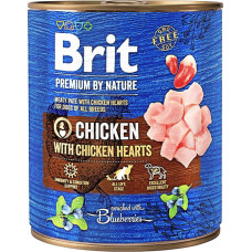 Brit Premium Влажный корм для собак с курицей и куриными сердечками, 800 г