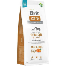 Brit Care Dog Grain-free Senior Light - Сухой беззерновой корм с лососем для пожилых собак всех пород 12 кг