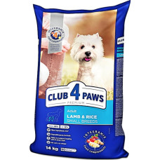 Сухой корм для взрослых собак мелких пород Club 4 Paws Премиум Ягненок и Рис 14 кг