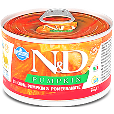 Влажный корм для собак Farmina N&D Grain Free Pumpkin Chicken Adult Mini беззерновой с тыквой, курицей, гранатом 140 г