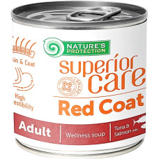 Суп Nature's Protection для собак с рыжим окрасом шерсти Red Coat All Breeds Adult Salmon and Tuna с лососем и тунцом 140 мл 